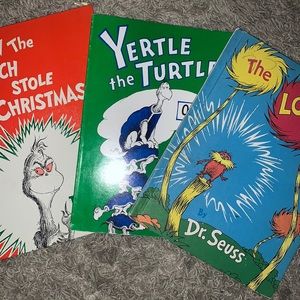 3 large size Dr. Seuss classic children’s books.